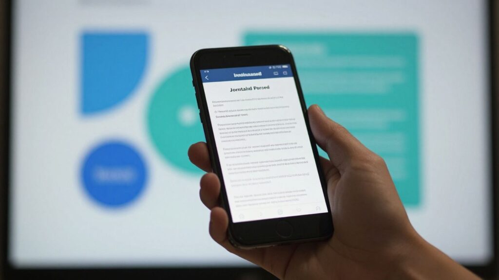 Documento legal en un teléfono móvil.